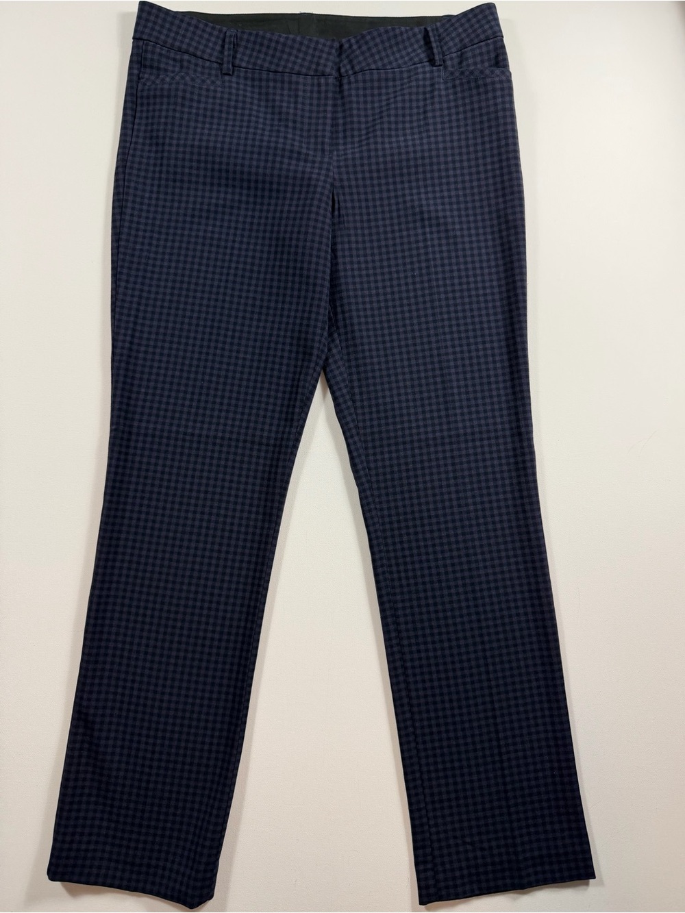 KUT From The Kloth Plaid Trouser Pants 10 Purple Stretch Preppy Dark Academia